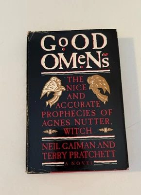 GOOD OMENS - Neil Gaiman and Terry Pratchett - Hardcover 1990 - First Edition DJ - Image 1 of 4