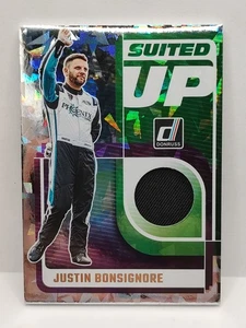 2025 Panini Donruss Racing Suited Up Justin Bonsignore Orange Ice Race Used SP - Bild 1 von 2