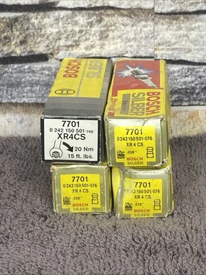 (4) Bosch Silver 7701 Spark Plugs New Old Stock New In Box - Image 1 of 4