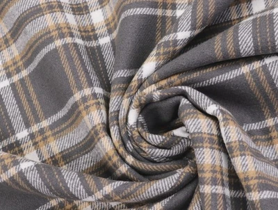 HEMDENSTOFF Stoff Karo Flanell Schottenkaro garngefärbt ANTHRAZIT EUR 13,98/m - Bild 1 von 3