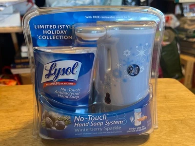Lysol No Touch Hand Soap Dispenser System Holiday collection NIB Expired - Image 1 of 2