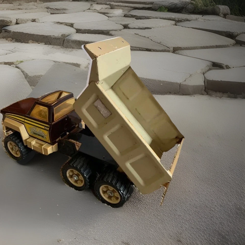 Camión de volteo Tonka 1980 vintage construcción metal prensado GC Stony Brothers Foto 1 de 4