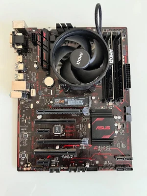 Windows 11 ready! ASUS Prime B350-Plus + Ryzen 5 CPU + Kühler  +  16 GB DDR4 Ram - Bild 1 von 2