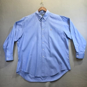 Ralph Lauren Yarmouth Men's Blue Long Sleeve Button Up Dress Shirt Size 17.5-34 - Picture 1 of 11