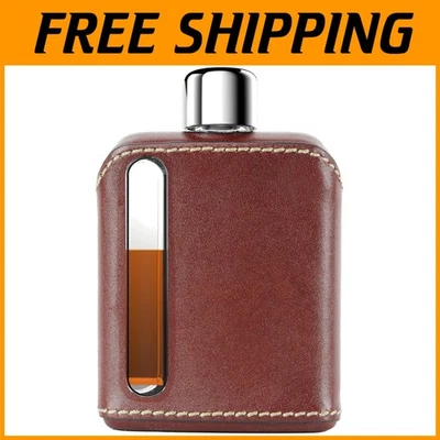 Glass Hip Flask in Collector's Box - Multiple Lids Included - Image 1 of 4