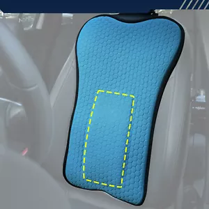 Car Chair Seat Back Cushion Support Gel Breathable Lumbar Lower Back Pad BlueUS - Picture 1 of 10