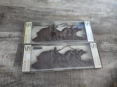 SPI Decor Hardware Hook Collection 5 Hook Stage Coach Solid Brass Lot 2 NEW NOS - Image 1 of 4