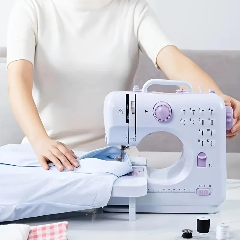 Mini Portable Sewing Machine 12 Stitches Electric Adjustable Speed for Home DIY - Image 1 of 4