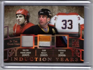 VALERI KHARLAMOV CAM NEELY PATRICK ROY 17/18 Leaf In The Game-Used Patch #d /25 - Picture 1 of 2