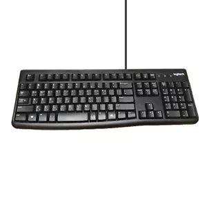 Logitech Korean English USB Wired Keyboard Membrane with Cover Protector (Black) - Picture 1 of 6