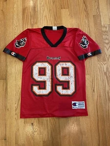 Vintage Tampa Bay Buccaneers Jersey Warren Sapp #99 Champion Youth M Y2K Mesh - Picture 1 of 13