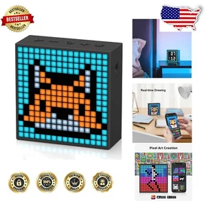 Creative LED Bluetooth Speaker with Alarm & Animation - Ultimate Desk Accessory - Picture 1 of 10