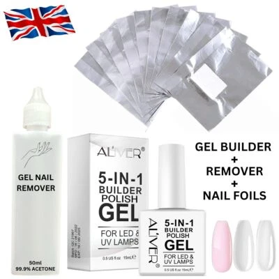 Aliver Nail Extension Builder Gel Nail Builder Kit 100 Nagelfolienwickler + Entferner - Bild 1 von 4