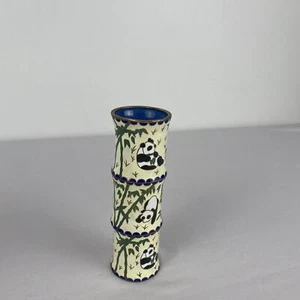 5,2 Zoll markiert alt China Cloisonne Kupfer Dynastie Palast Panda Bambus Stift Waschen - Bild 1 von 8