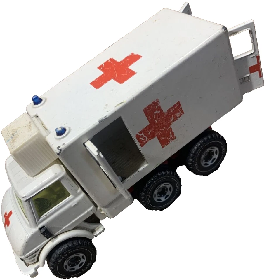 Vintage SIKU Unimog Mercedes First Aid Vehicle HH E-14 Doors Open Cool Unit VTG - Image 1 of 4