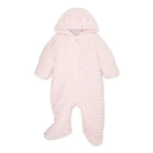 Traje de nieve de felpa para bebé niña Wonder Nation Bunting 0-3 meses nuevo con etiquetas 1000000753 - Imagen 1 de 1
