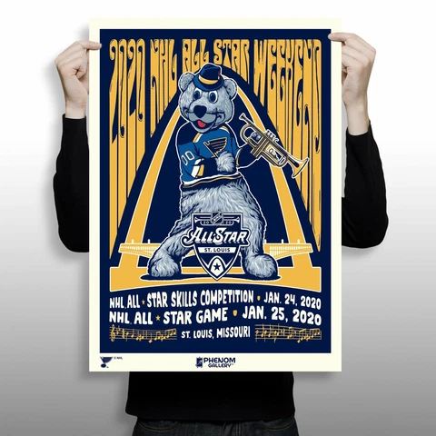 Phenom Gallery National Hockey League 2020 All Star Game 18" x 24" Serigraph Pri Cover