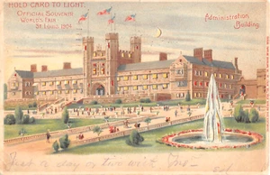 1904 Hold to Light Administration Building World's Fair St. Louis MO post card - Picture 1 of 2