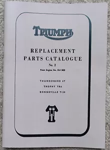 Triumph 650 Parts Book Bonneville T120 Trophy Catalogue No.2 1964 Motorcycles - Picture 1 of 8