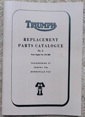 Triumph 650 Parts Book Bonneville T120 Trophy Catalogue No.2 1964 Motorcycles - Image 1 of 4