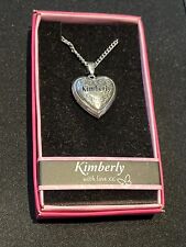 Heart Picture Locket With Love Necklace 16-18" Chain Kimberly