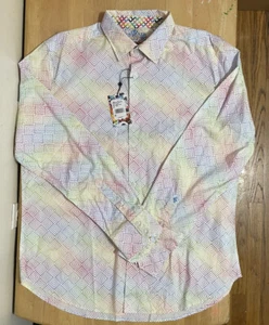 Robert Graham Raynor Farbdruck Knopfleiste klassische Passform Sportshirt Größe XL - Bild 1 von 8