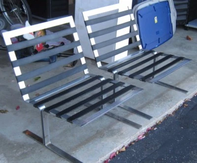 (2) ¿Milo Baughman vintage de mediados de siglo de los años 60? Sillones cromados L@@K!! Foto 1 de 4