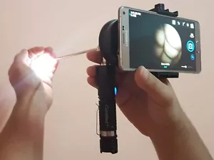 Adaptador endoscopio para teléfono ClaraMed con fuente de luz LED compatible Olympus S3 - Imagen 1 de 13
