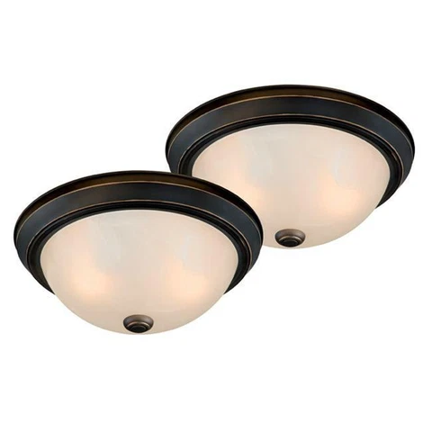 Vaxcel International CC45313OR Twin Pack 13 in. Flush Mounts - Pack of 2 - Oi Cover