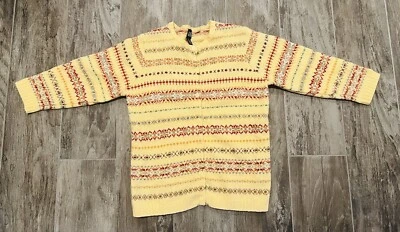 Cárdigan suéter GAP Y2K para mujer mediano de lana de cordero amarillo Fair Isle Y2K 2000 Foto 1 de 4
