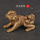 Collection Exquisite Chinese Pure Copper * Monkey Father And Son * Statue S203