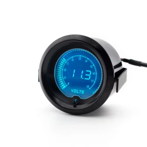 2" 52mm Universal Car EVO LCD Adjustable 7 Colors Digital 8-18V Volt Gauge Meter - Picture 1 of 10