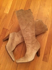 Nine West Tan Colored Cowgirl  Style boots Size M - Picture 1 of 12