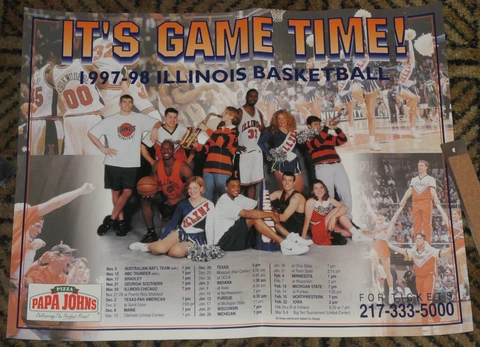 Illinois Fighting Illini 1997-98 Basketball poster Bradford McLain Big 10 title Cover