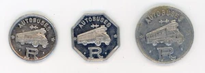Spanien España Bürgerkrieg Autobusse Roca Barcelona 10 15 20 Centimos ND 1937 Alu XF - Bild 1 von 2