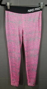 NIKE~GIRLS XL~Dri-fit~PRO LEGGINGS~ Pink Gray Leopard~Great Shape~ Sport Ready - Picture 1 of 9