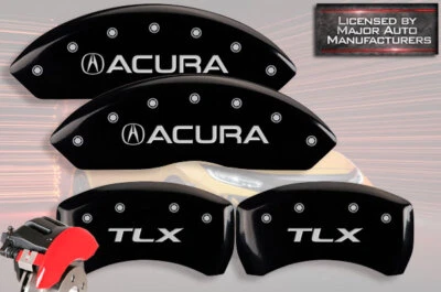 Cubiertas de pinza de disco de freno MGP delanteras + traseras negras grabadas "Acura TLX" 2025 Foto 1 de 4