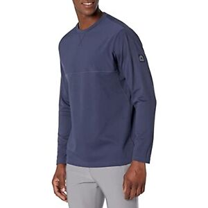 adidas Golf Men's Standard Adicross Long Sleeve Shirt, Midnight Heather Grey, M