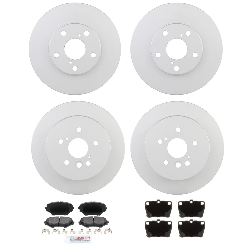 Kit de pastillas de freno de disco de cerámica azul rotor trasero delantero Bosch QuietCast para Toyota RAV4 Foto 1 de 1