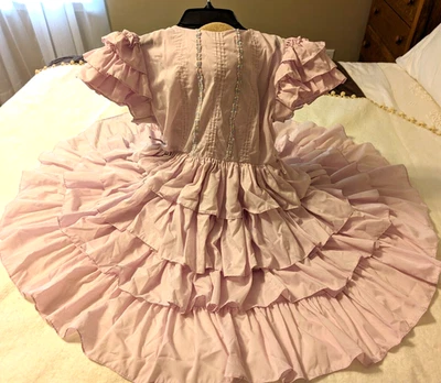 Vestido Mary Louise Vintage Años 70 Niñas Volantes Talla 8 Pastel Lavanda Raro Pascua Foto 1 de 4