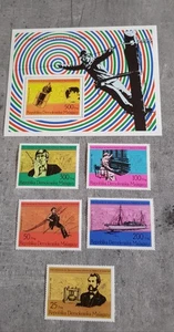 MADAGASCAR-TELECOMMUNICATIONS CENTENARY TELEPHONE GRAHAM BELL SET&BLOCK MNH - Picture 1 of 1