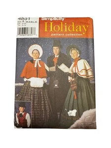 Simplicity Holiday Caroler Costume Sewing Pattern Collection Size A XS S M L XL - Picture 1 of 3