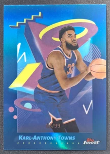 2024-25 Topps Finest Basketball #254 Karl Anthony Towns refractor azul 08/99 - Imagen 1 de 3