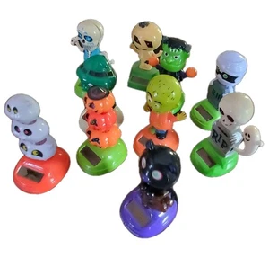 Lote de 10 figuras bobblehead de juguete de baile con energía solar de Halloween - Imagen 1 de 12