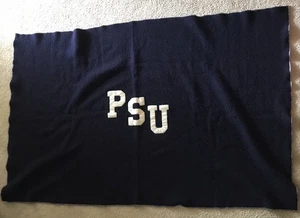 Vintage PSU Penn State Wool Blanket 58 x 37 inch Throw - Picture 1 of 5