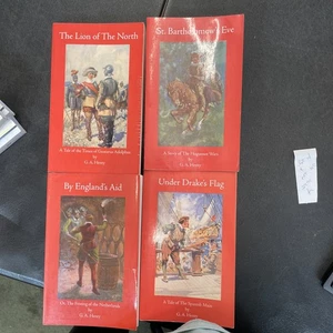 Lot Of 4 G.A. Henty TPB Lion Of The North Under Drakes Flag By England’s Aid Mor - Picture 1 of 1