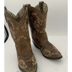 Botas Vaqueras Montaña Ahumada 1 Estilo 3754C Diseño Bordado Botas Marrón - Imagen 1 de 9