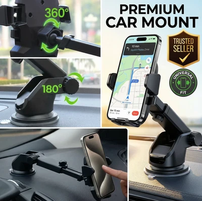 Soporte de montaje 360° para parabrisas de coche para teléfono celular móvil iPhone Samsung GPS Foto 1 de 4