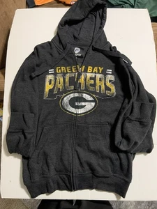 Green Bay Packers Hoodie Sweatshirt Herren M Pullover Grau Vintage Look Händehoch - Bild 1 von 4