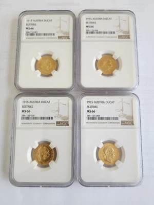1915 MS 66 Austria Ducat Restrike NGC Certified Superb Gem  This Sale For 1 Coin - Image 1 of 4
